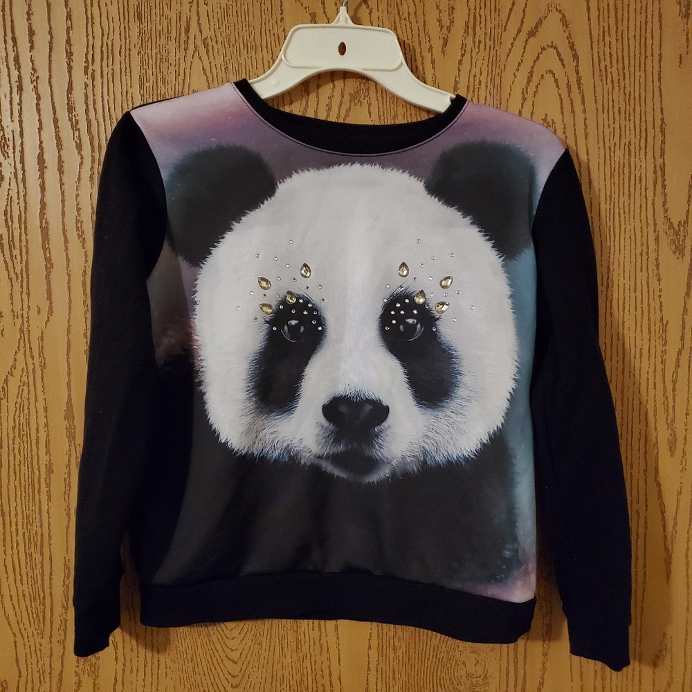 Justice Panda sweatshirt Size 10/12
